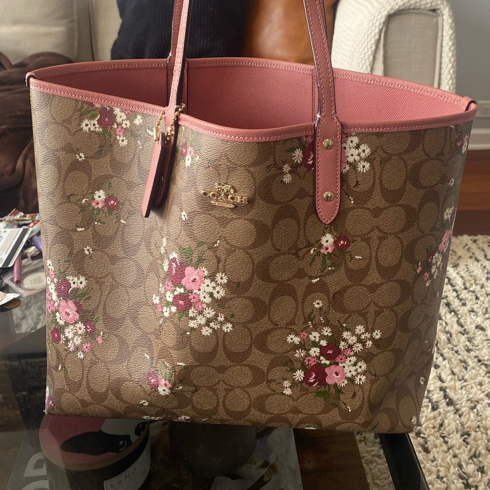 Coach reversible tote